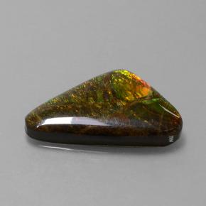 Ammolita multicolor natural de 9,50 ct, forma elegante, opaco