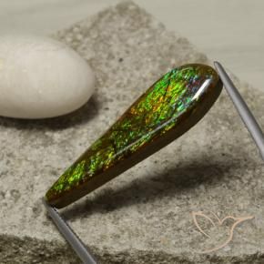 amolita Multicolor natural de 14.49 ct, Elegante, Opaco