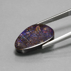 amolita Multicolor natural de 7.74 ct, Forma elegante, Opaco