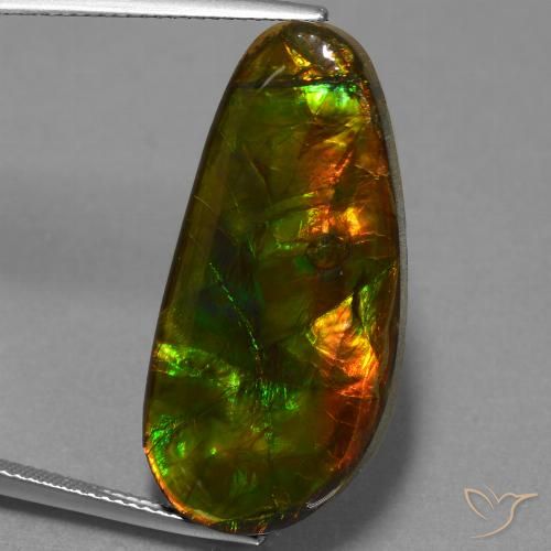 21.09ct Natural Multicolor amolita, Elegante, Opaco