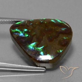 amolita Multicolor natural de 16.77 ct, En forma de pera, Opaco
