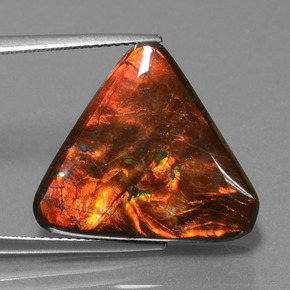 Ammolita multicolor natural de 14,28 ct, trillón, opaco