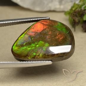 amolita Multicolor natural de 14.98 ct, Elegante, Opaco