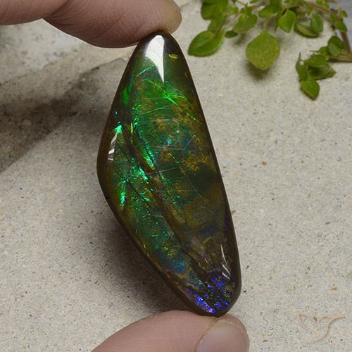 22.28ct Natural Multicolor amolita, Elegante, Opaco