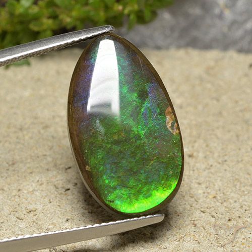 10.30ct Natural Multicolor amolita, En forma de pera, Opaco