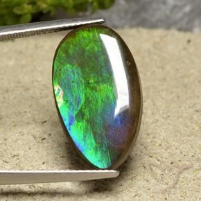 amolita Multicolor natural de 10.30 ct, En forma de pera, Opaco