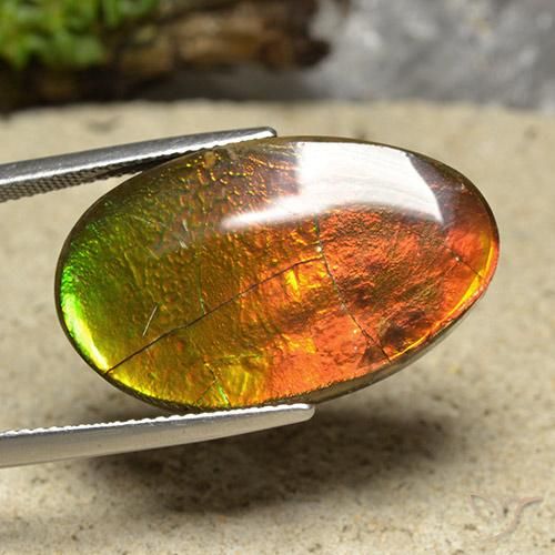 20.87ct Natural Multicolor amolita, Elegante, Opaco