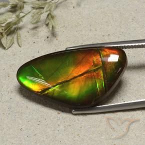 amolita Multicolor natural de 17.24 ct, Elegante, Opaco