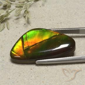 amolita Multicolor natural de 17.24 ct, Elegante, Opaco