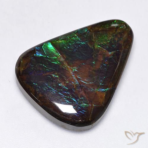 amolita Multicolor natural de 17.25 ct, Elegante, Opaco
