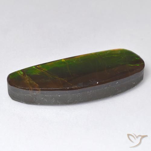 amolita Multicolor natural de 11.01 ct, Elegante, Opaco