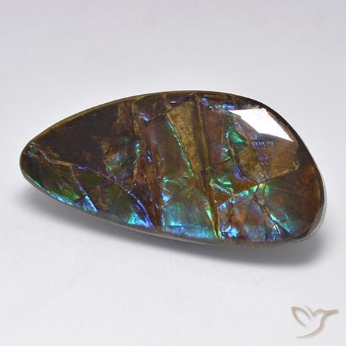 amolita Multicolor natural de 19.90 ct, Elegante, Opaco