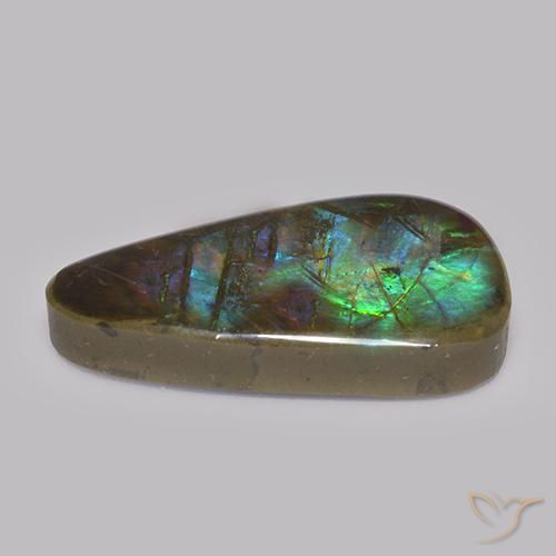 amolita Multicolor natural de 17.82 ct, Elegante, Opaco