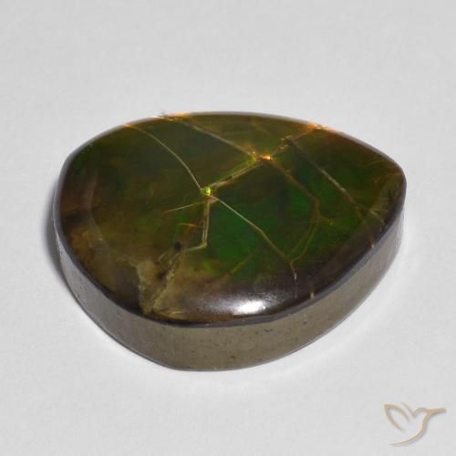 amolita Multicolor natural de 10.33 ct, Elegante, Opaco