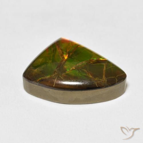 amolita Multicolor natural de 10.22 ct, Elegante, Opaco