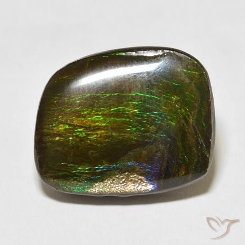 19.50ct Natural Multicolor amolita, Elegante, Opaco