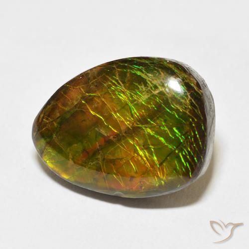 amolita Multicolor natural de 12.20 ct, Elegante, Opaco