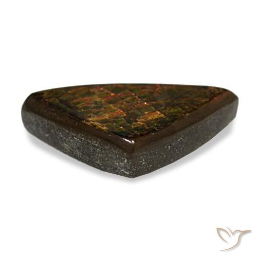 Ammolita multicolor natural de 6,33 ct, trillón, opaco