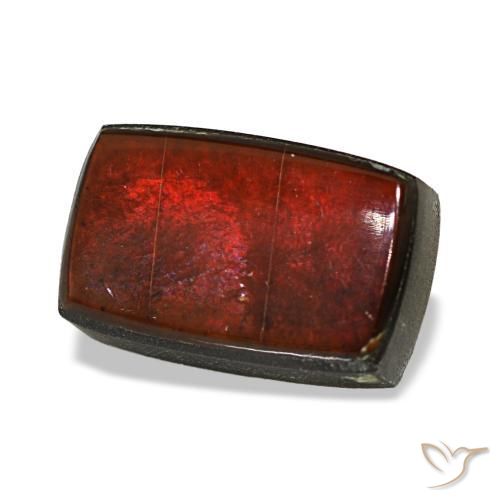 Ammolita multicolor natural de 4,13 ct, baguette, opaco