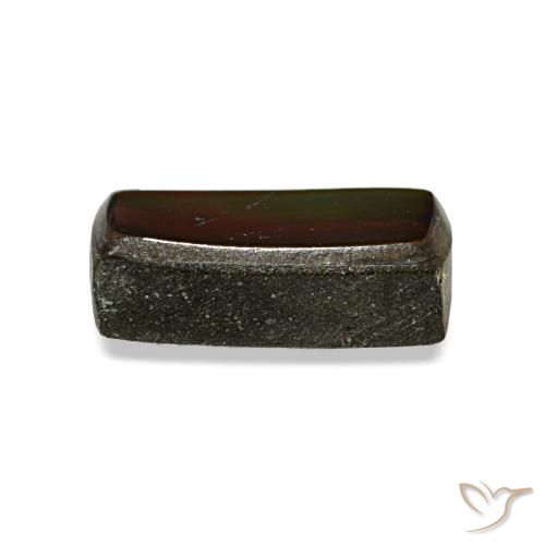 Ammolita multicolor natural de 1,65 ct, baguette, opaco