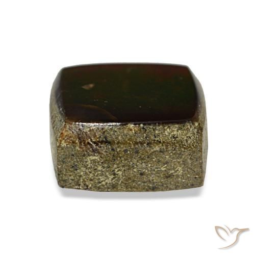 Ammolita multicolor natural de 1,45 ct, cuadrado, opaco