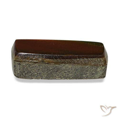 Ammolita multicolor natural de 1,44 ct, baguette, opaco