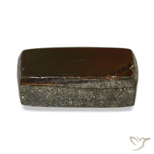 Ammolita multicolor natural de 3,40 ct, baguette, opaco