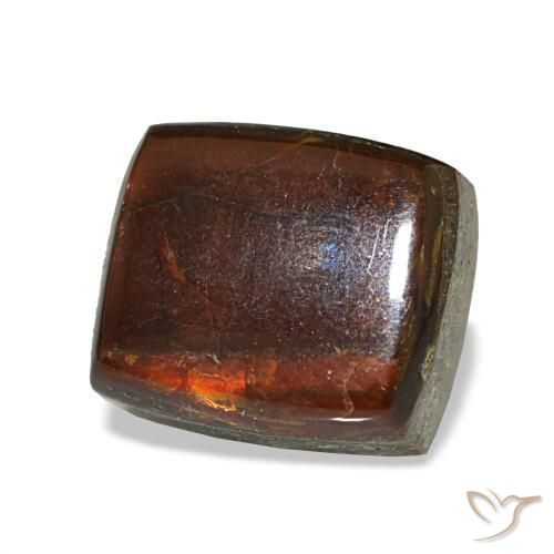 Ammolita multicolor natural de 2,43 ct, baguette, opaco