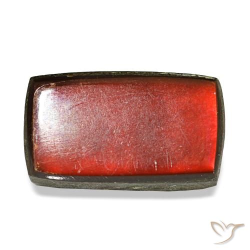 Ammolita multicolor de 3,44 ct, baguette, opaco