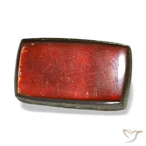 Ammolita multicolor natural de 3,44 ct, baguette, opaco