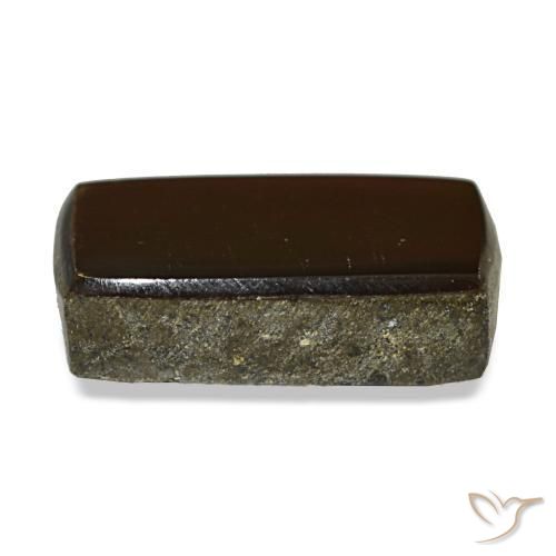Ammolita multicolor natural de 3,44 ct, baguette, opaco