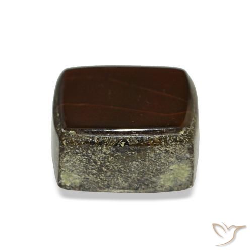 Ammolita multicolor natural de 1,52 ct, cuadrado, opaco