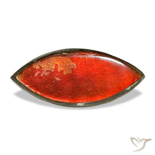 Ammolita multicolor de 2,22 ct, marquesa, opaco