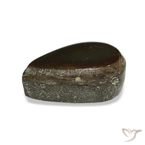 Ammolita multicolor natural de 1,23 ct, en forma de pera, opaco