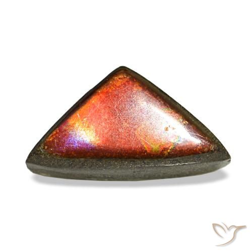 Ammolita multicolor natural de 1,47 ct, trillón, opaco