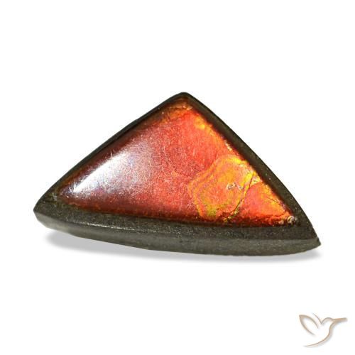 Ammolita multicolor natural de 1,47 ct, trillón, opaco