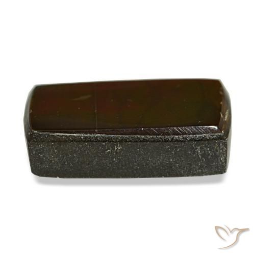 Ammolita multicolor natural de 3,78 ct, baguette, opaco