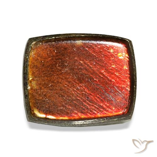 Ammolita multicolor natural de 2,16 ct, baguette, opaco