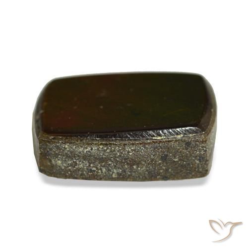 Ammolita multicolor natural de 2,16 ct, baguette, opaco