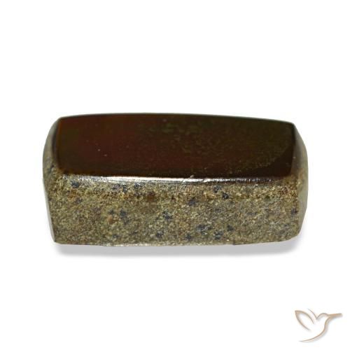 Ammolita multicolor natural de 1,26 ct, baguette, opaco