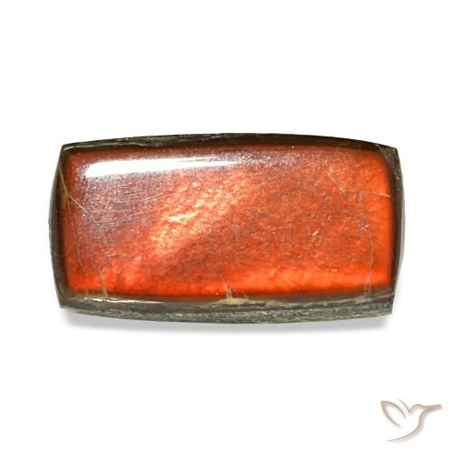 Ammolita multicolor de 2,13 ct, baguette, opaco