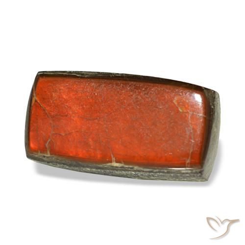 Ammolita multicolor natural de 2,13 ct, baguette, opaco