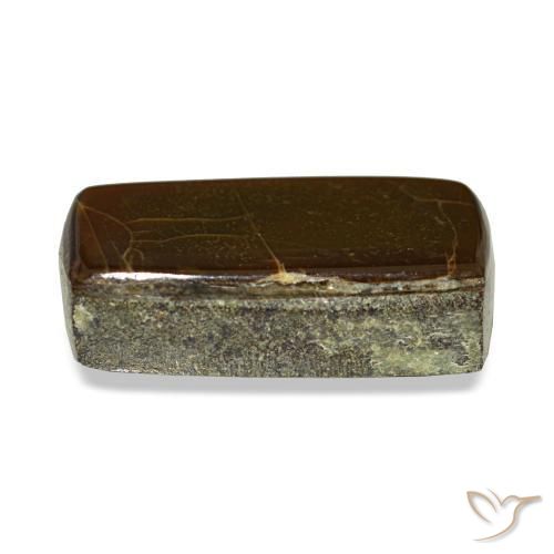 Ammolita multicolor natural de 2,13 ct, baguette, opaco