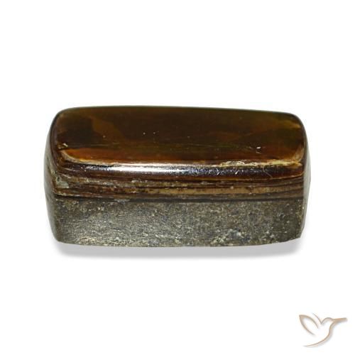 Ammolita multicolor natural de 1,87 ct, baguette, opaco