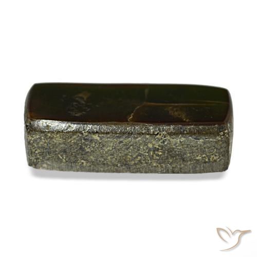 Ammolita multicolor natural de 2,35 ct, baguette, opaco
