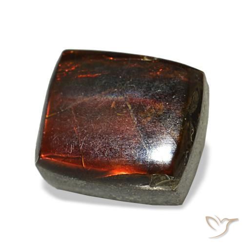 Ammolita multicolor natural de 1,93 ct, baguette, opaco