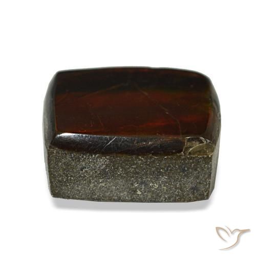 Ammolita multicolor natural de 1,93 ct, baguette, opaco