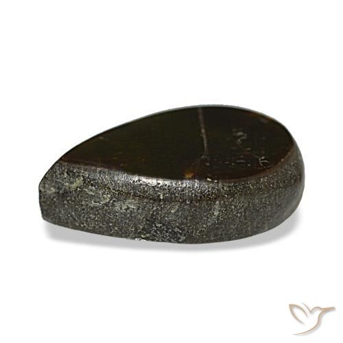 Ammolita multicolor natural de 1,42 ct, en forma de pera, opaco