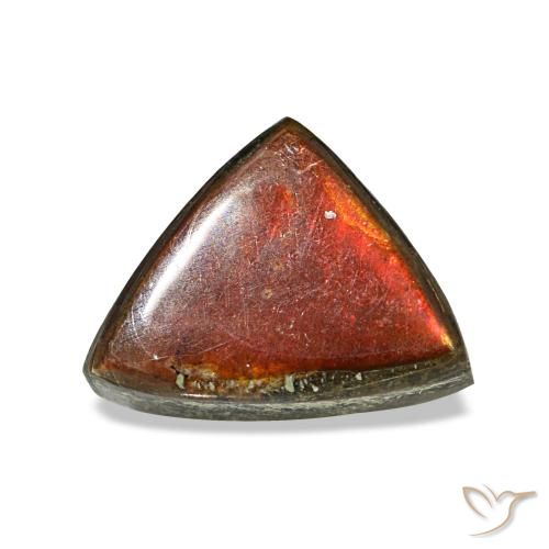 Ammolita multicolor natural de 1,17 ct, trillón, opaco