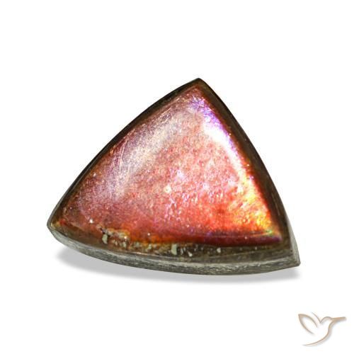 Ammolita multicolor natural de 1,17 ct, trillón, opaco